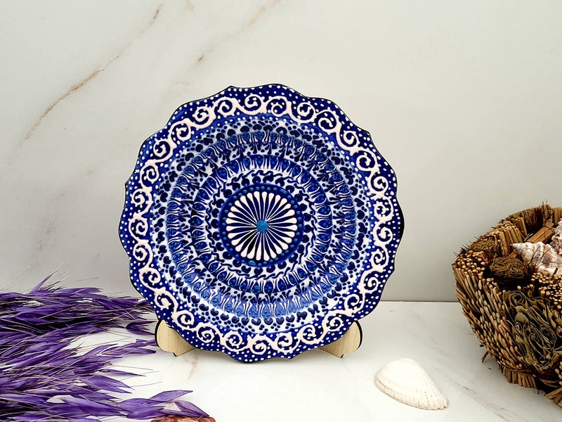Ayennur Turkish Decorative Plate Handmade Ceramic Ornament for Home&Office Wall Decor - Image 2